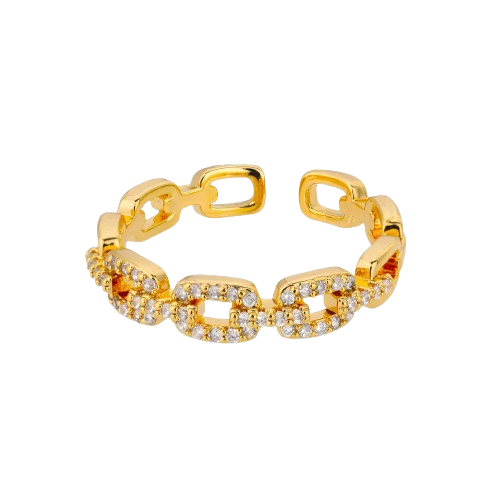 PuraDama™ Éclat | Wraparound Sparkle Link Ring