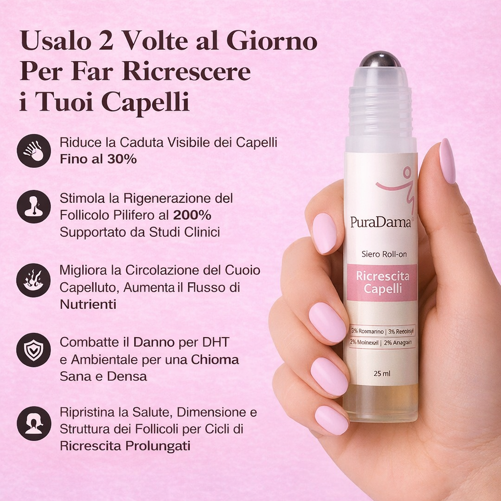 Siero PuraDama™ HairDensity | Siero roll-on per la crescita dei capelli