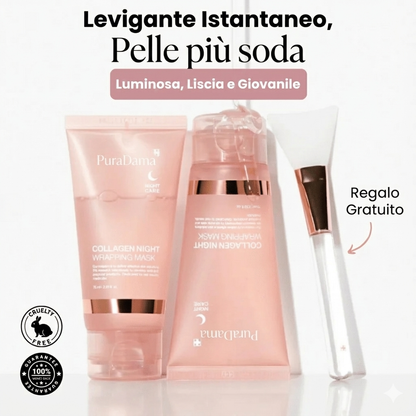 PuraDama™ GlassSkin | Maschera notturna al collagene per un effetto pelle di vetro