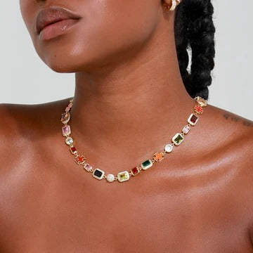 PuraDama™ Brillanza | Collana multicolore placcata oro o argento