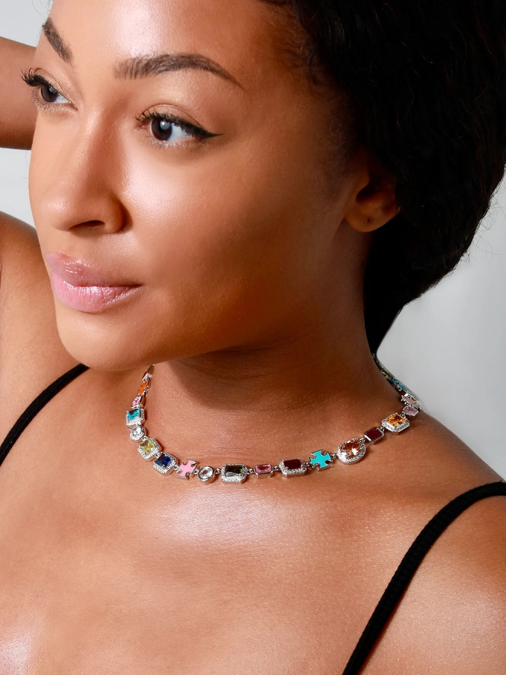 PuraDama™ Brillanza | Collana multicolore placcata oro o argento