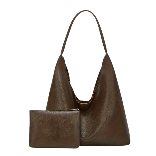 PuraDama™ Selene | Set borsa hobo minimalista + portafoglio