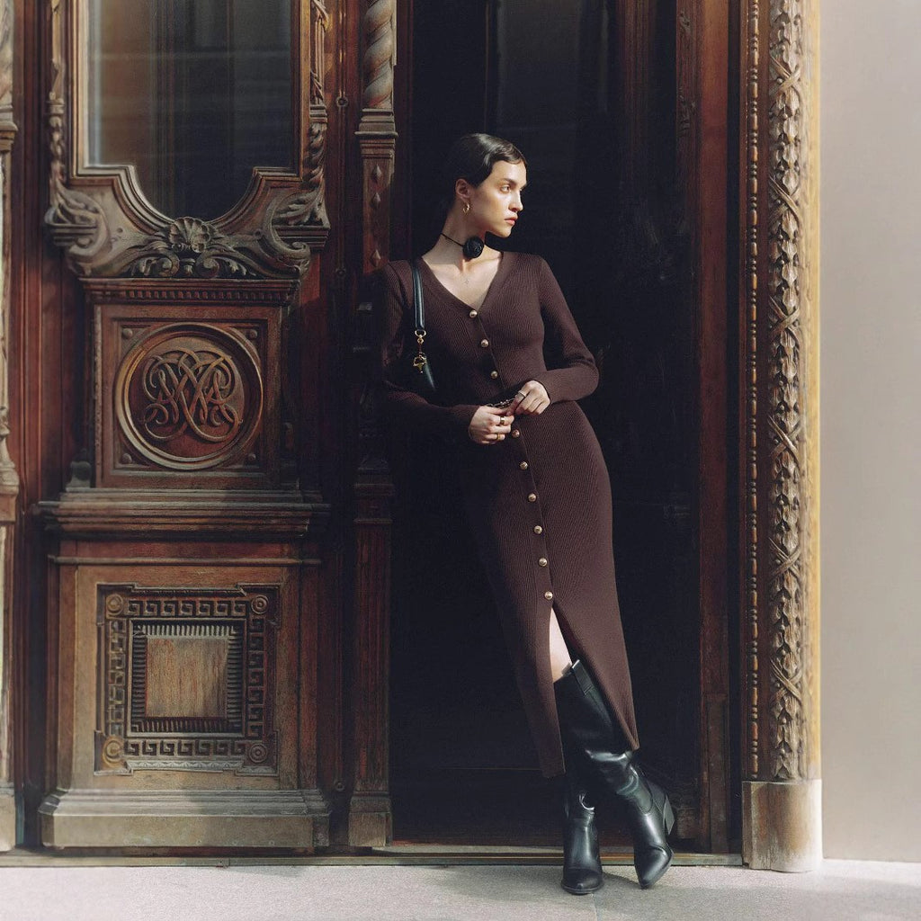 PuraDama™ Améliane | Abito a costo con bottoni dorati