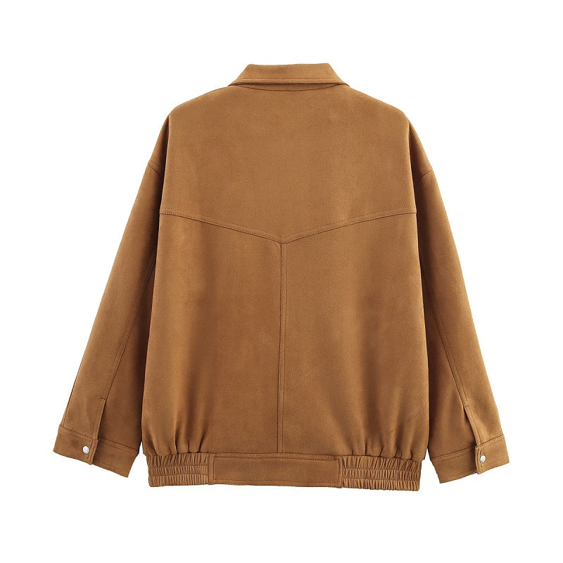 PuraDama™ Arden | Giubbotto bomber in morbida pelle scamosciata