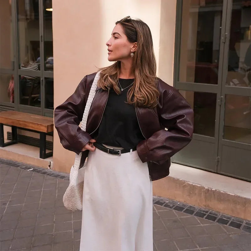 PuraDama™ Aveline | Giubbotto bomber in pelle