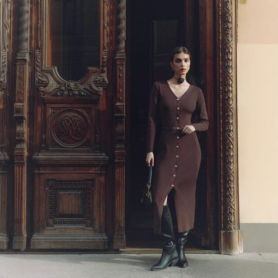 PuraDama™ Améliane | Abito a costo con bottoni dorati