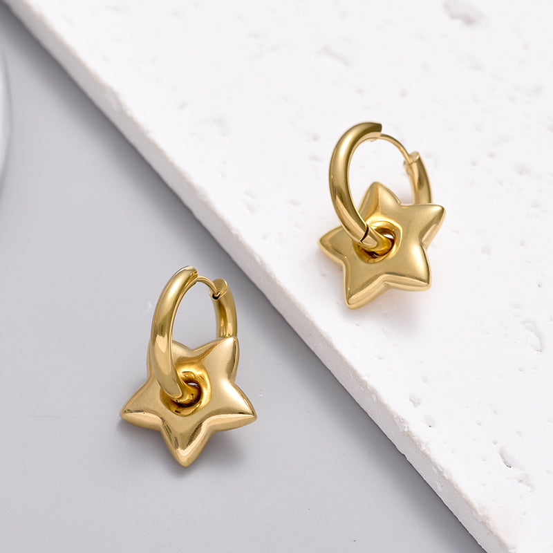 PuraDama™ Stella | Orecchini a cerchio in oro passionale