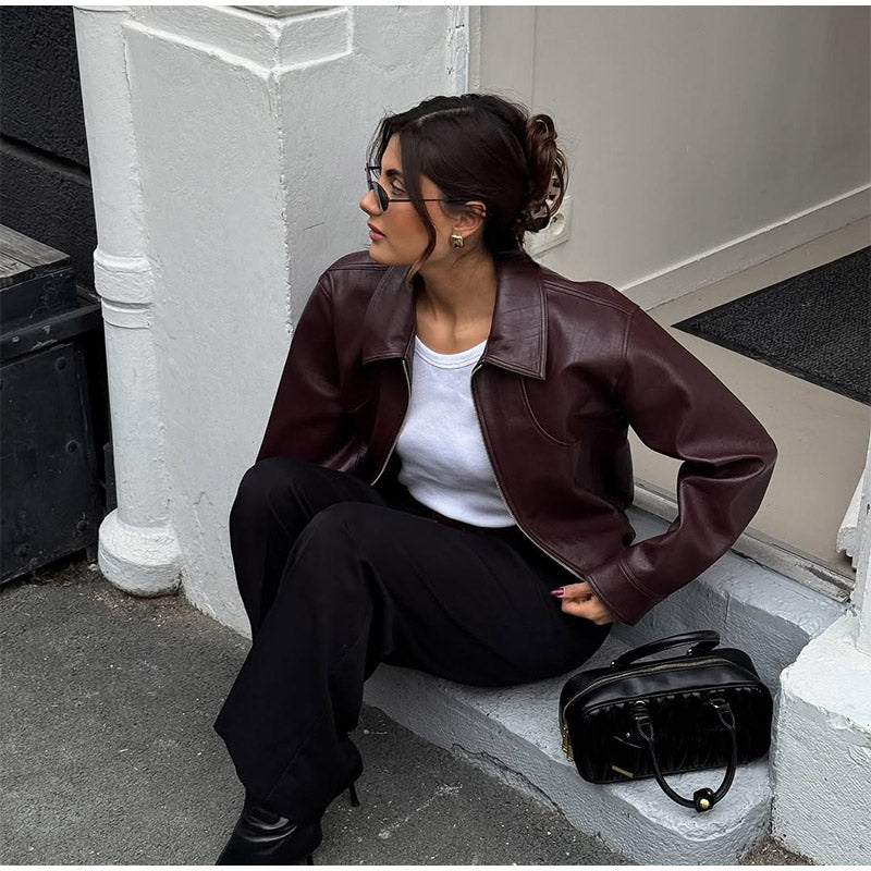 PuraDama™ Aveline | Giubbotto bomber in pelle