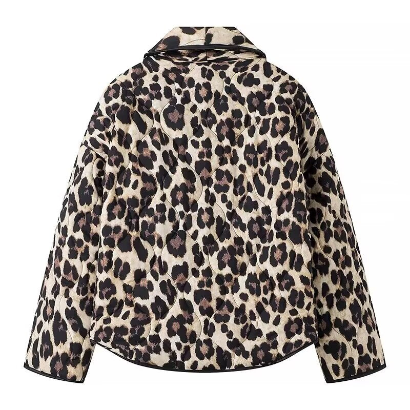 PuraDama™Selvaggia | Giacca trapuntata con stampa animalier