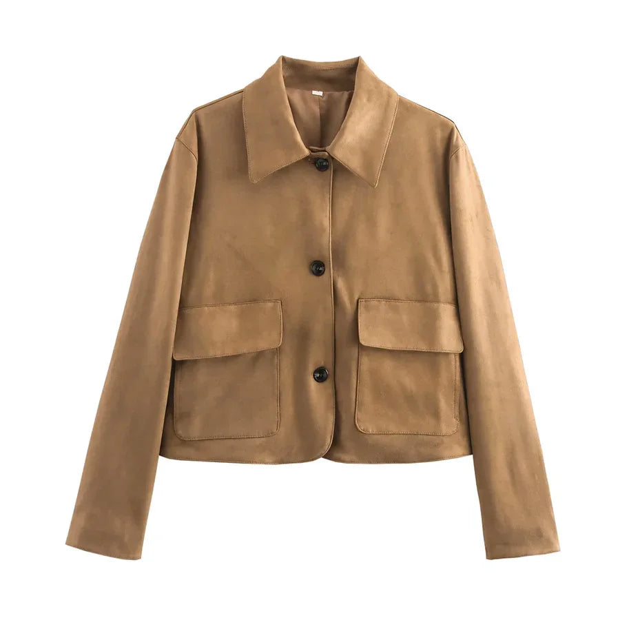 PuraDama™ Sorelia | Giacca minimalista color cammello