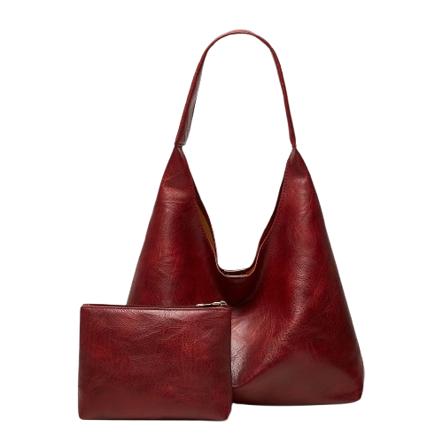 PuraDama™ Selene | Set borsa hobo minimalista + portafoglio