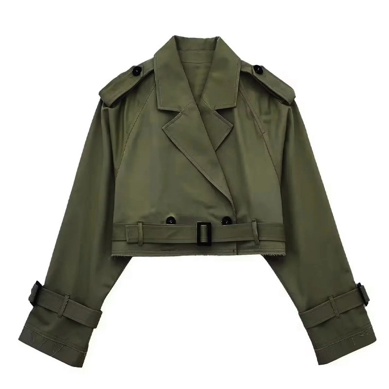 PuraDama™ Avory | Trench corto minimalista