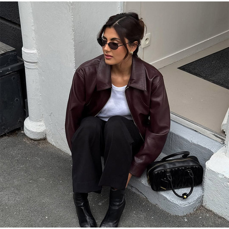 PuraDama™ Aveline | Giubbotto bomber in pelle