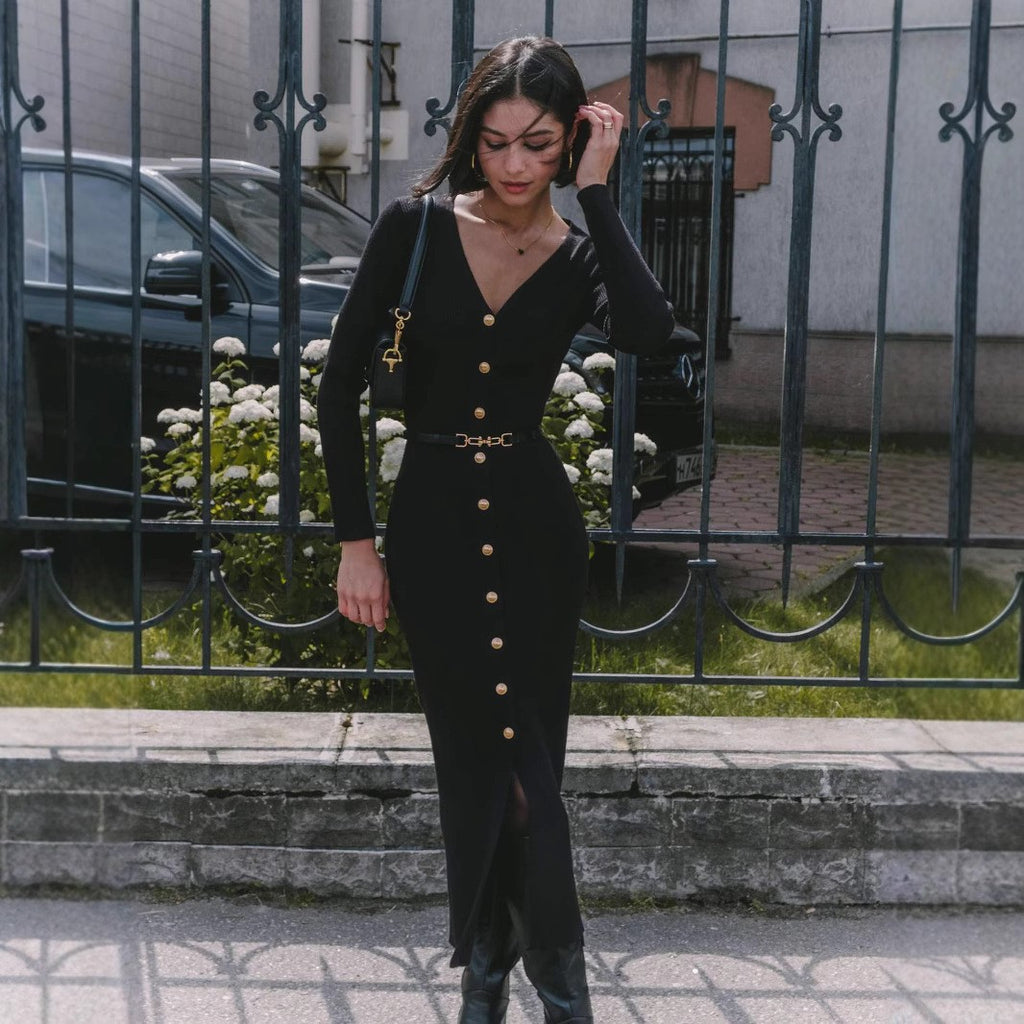 PuraDama™ Améliane | Abito a costo con bottoni dorati