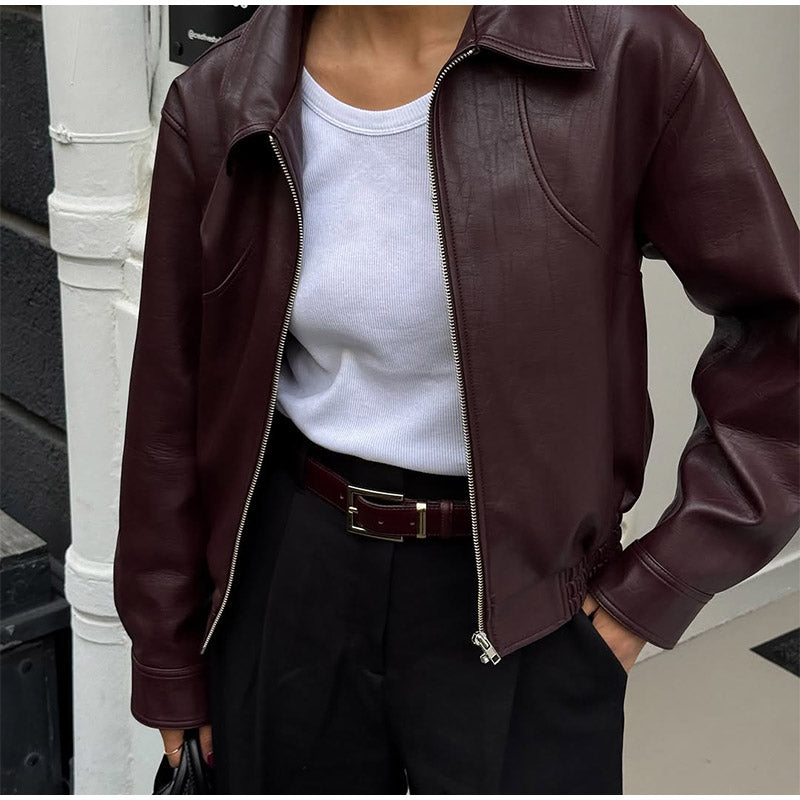 PuraDama™ Aveline | Giubbotto bomber in pelle