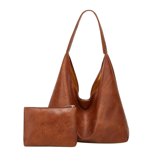 PuraDama™ Selene | Set borsa hobo minimalista + portafoglio