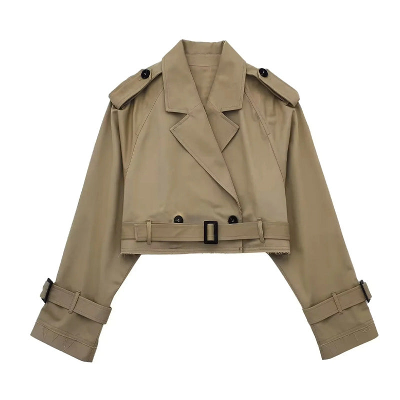 PuraDama™ Avory | Trench corto minimalista