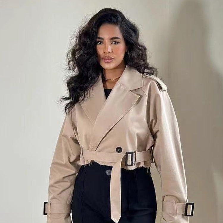 PuraDama™ Avory | Trench corto minimalista