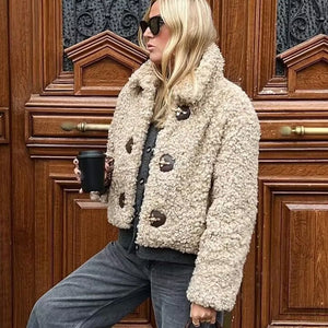 PuraDama™ Noriel | Giacca effetto pelliccia bouclé