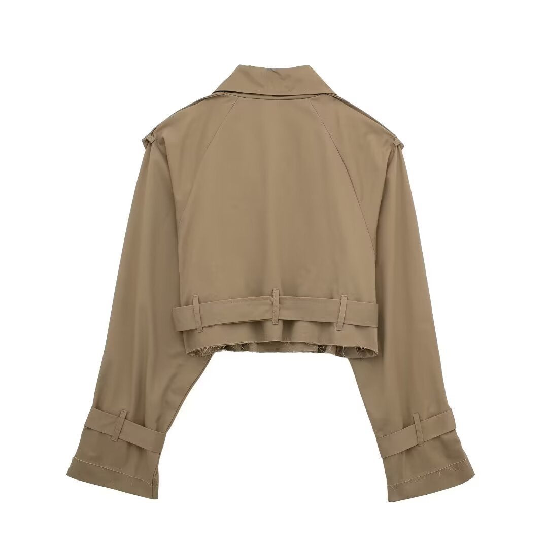 PuraDama™ Avory | Trench corto minimalista