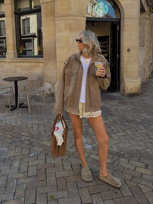 PuraDama™ Caliste | Giacca oversize effetto suede