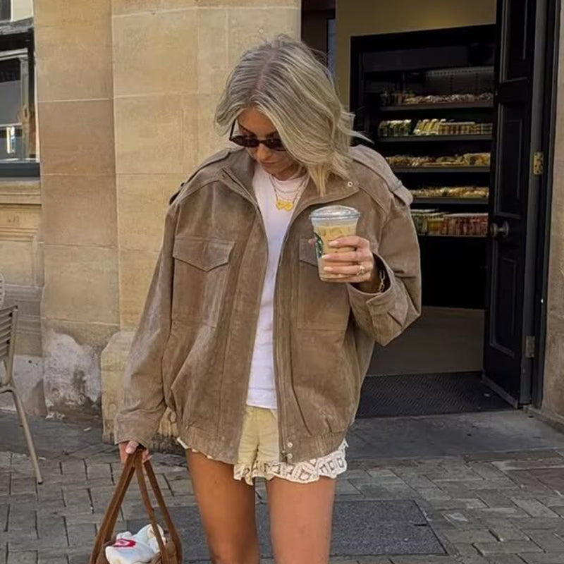 PuraDama™ Caliste | Giacca oversize effetto suede