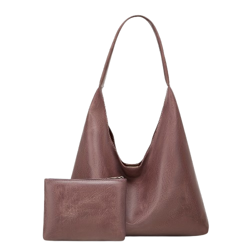 PuraDama™ Selene | Set borsa hobo minimalista + portafoglio