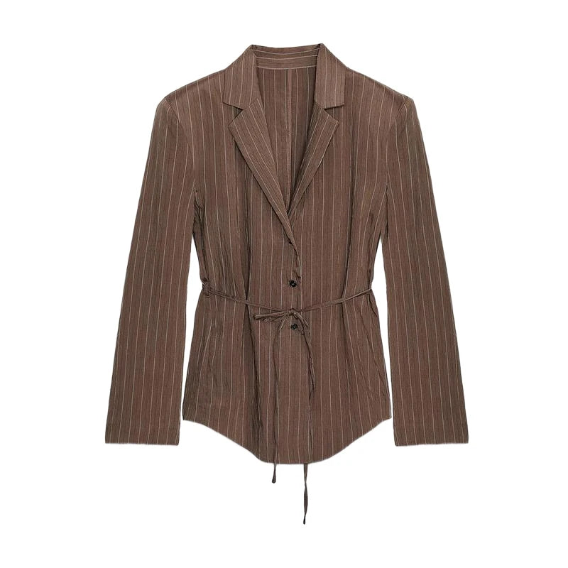 PuraDama™ Leris | Completo di eleganti righe marroni