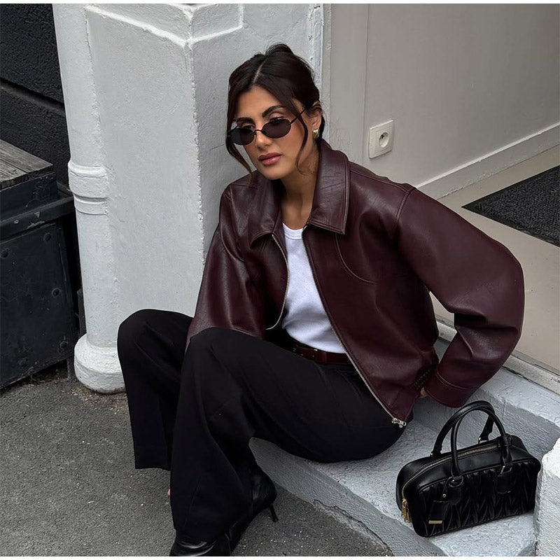 PuraDama™ Aveline | Giubbotto bomber in pelle