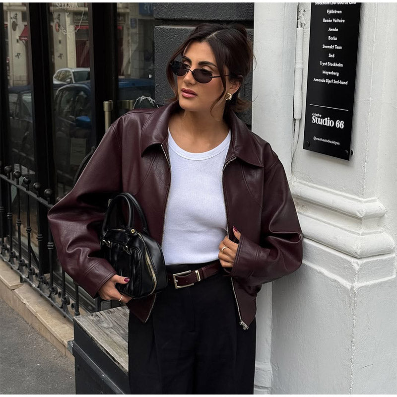 PuraDama™ Aveline | Giubbotto bomber in pelle