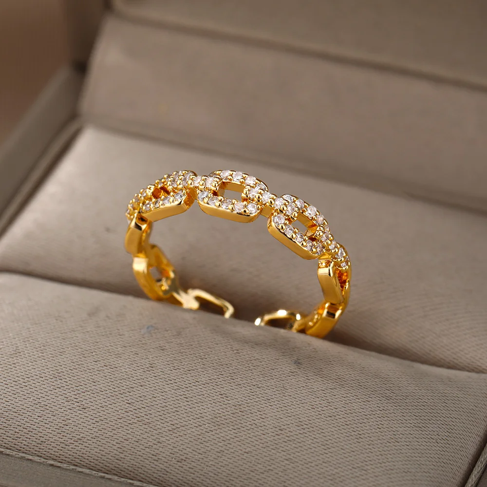PuraDama™ Éclat | Wraparound Sparkle Link Ring