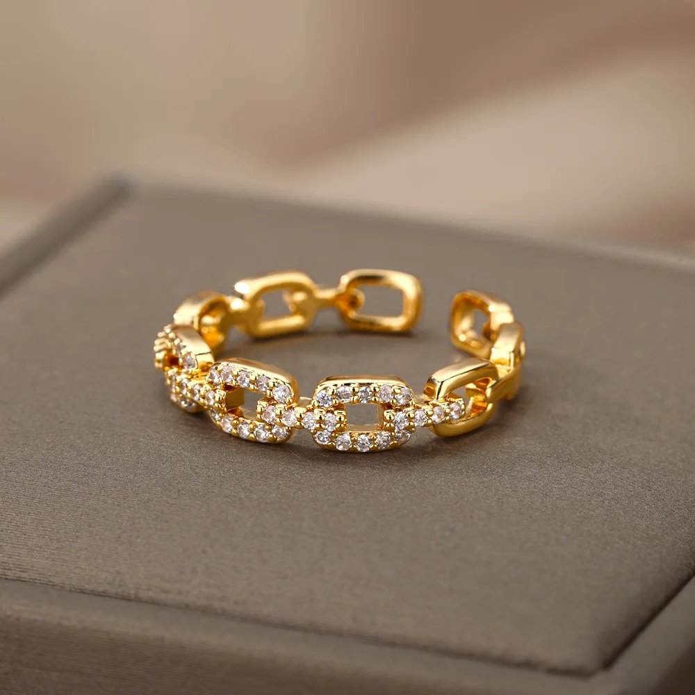 PuraDama™ Éclat | Wraparound Sparkle Link Ring