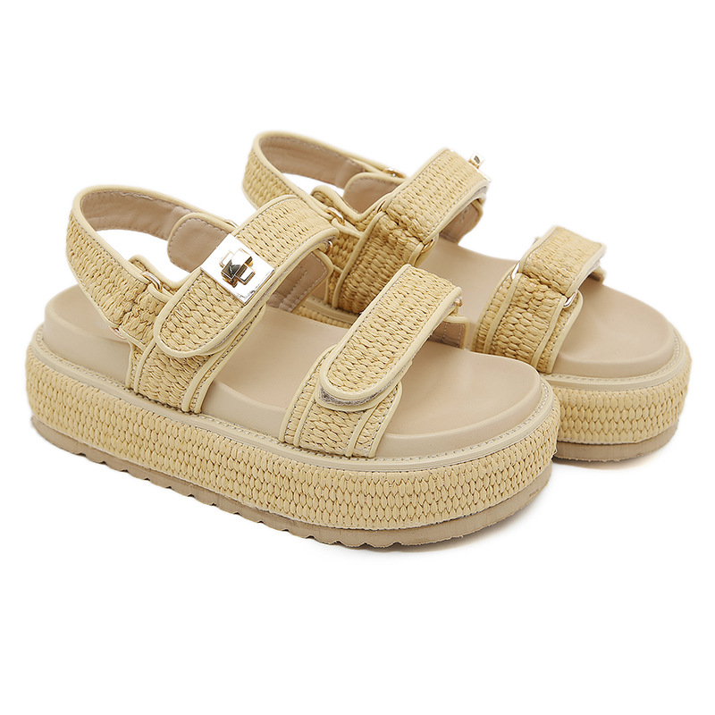 PuraDama™ Soléa | Sandali con plateau dalla texture naturale e dal design estivo
