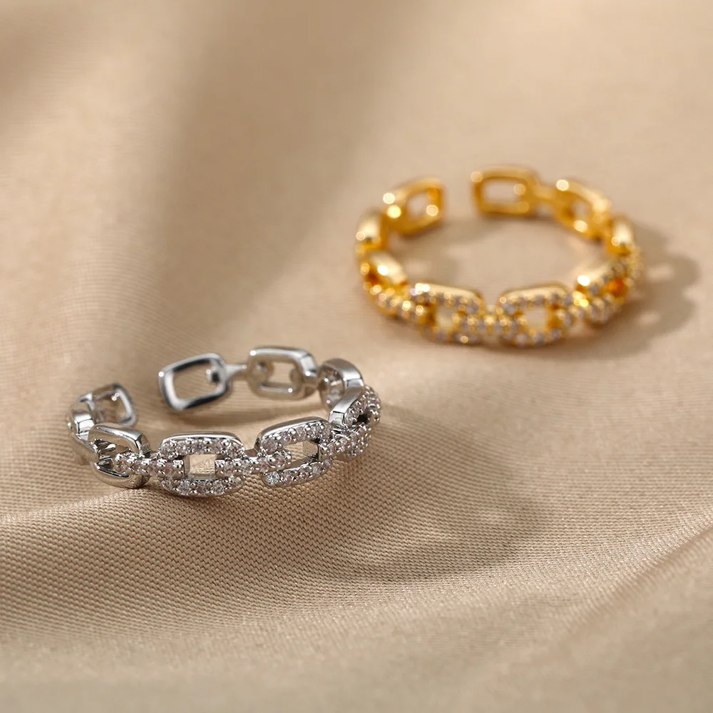 PuraDama™ Éclat | Wraparound Sparkle Link Ring