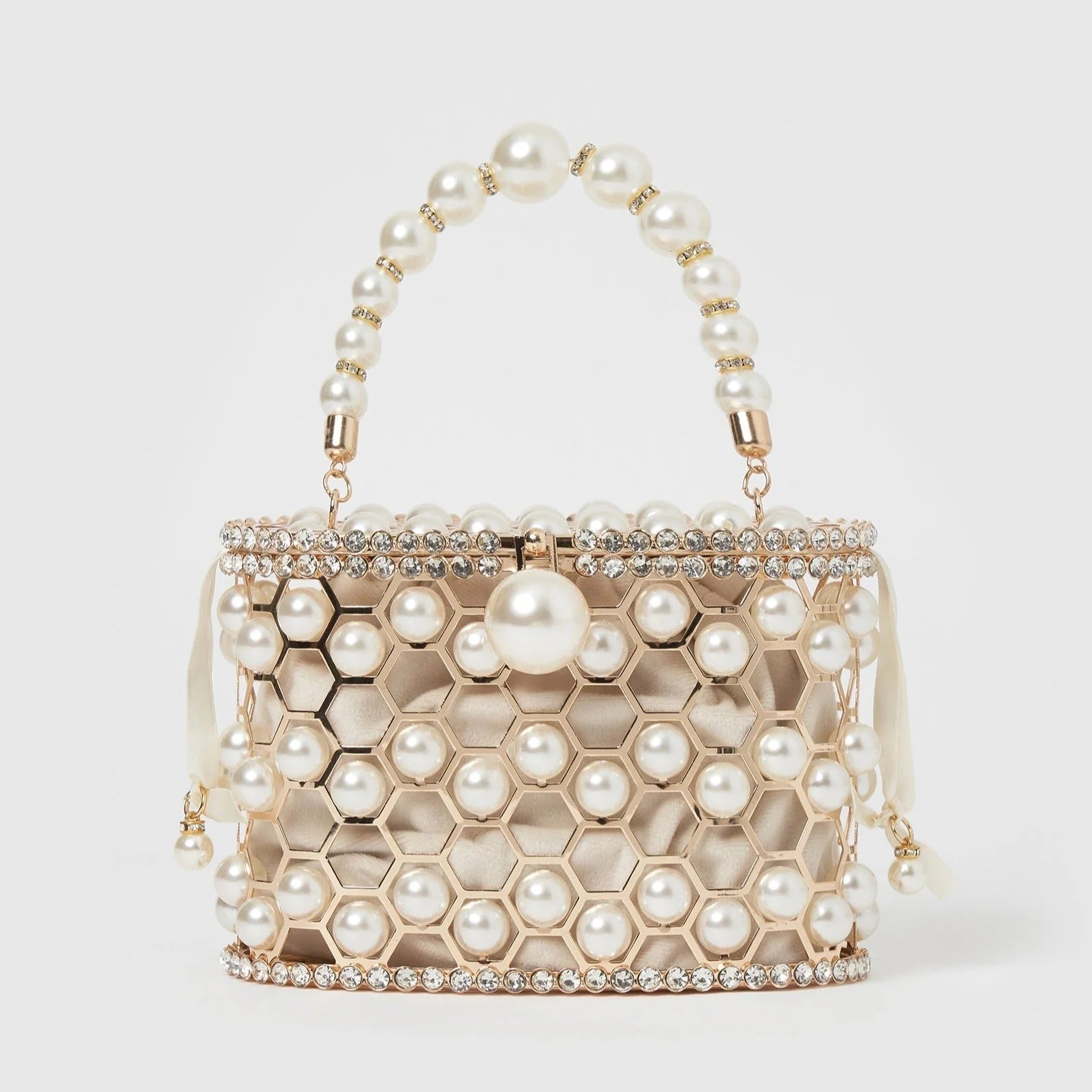 PuraDama™ Isolde | Borsa gioiello con perla e cristalli