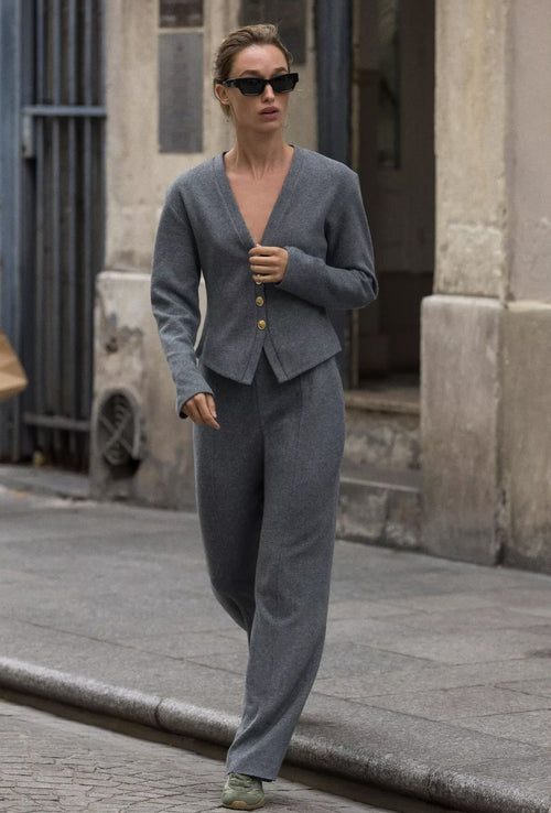 PuraDama™ Ambré | Completo in jersey con bottoni dorati