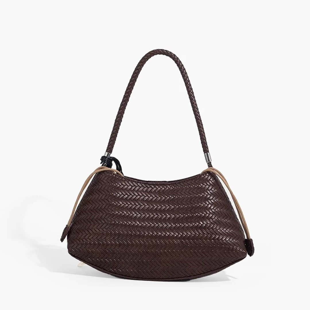 PuraDama™ Alya | Borsa intrecciata a spalla in ecopelle